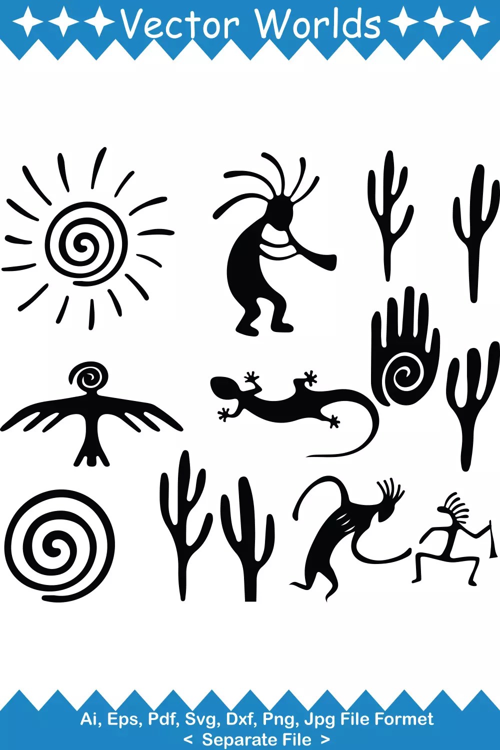 Kokopelli SVG Vector Design. MasterBundles