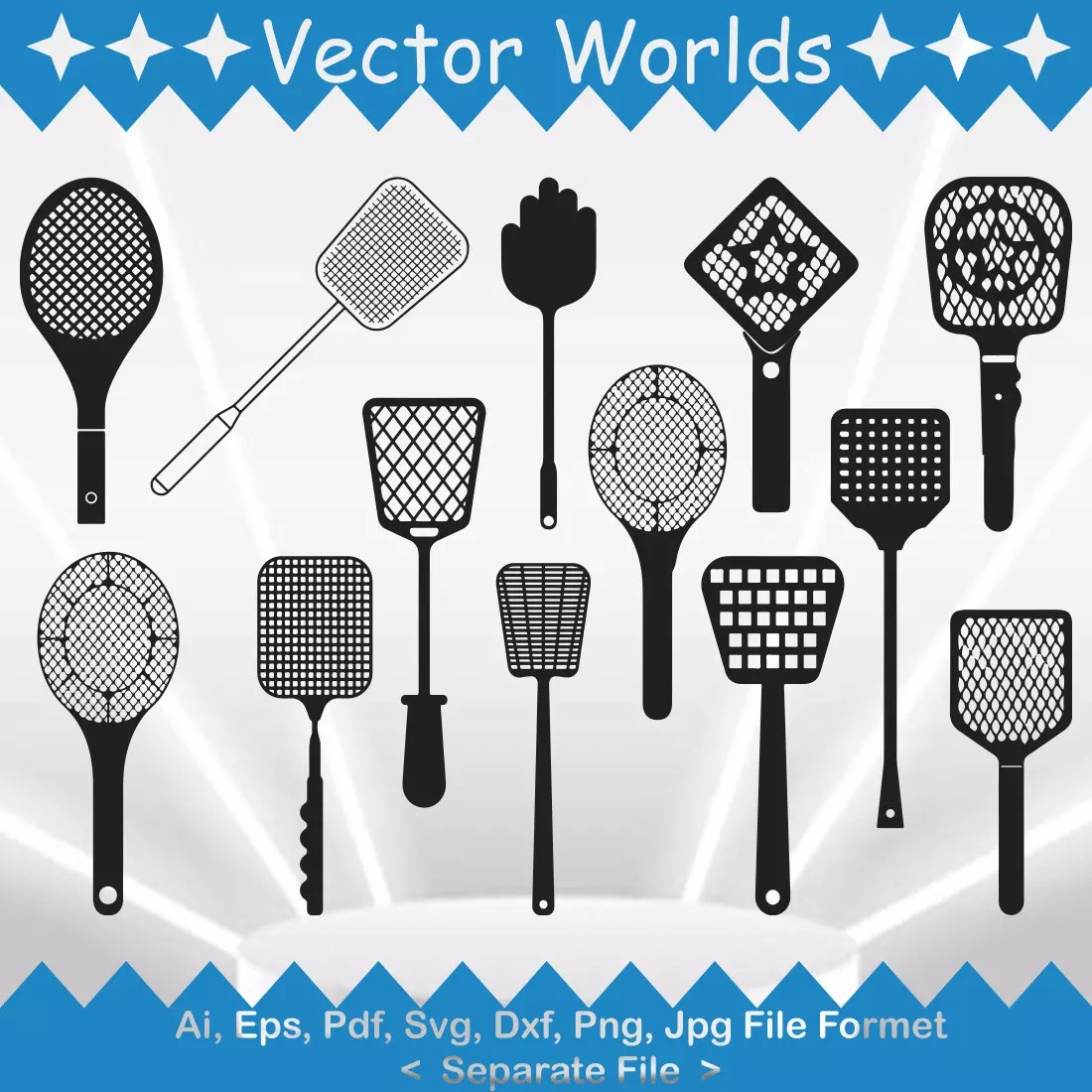 Electric Fly Swatter SVG Vector Design. MasterBundles