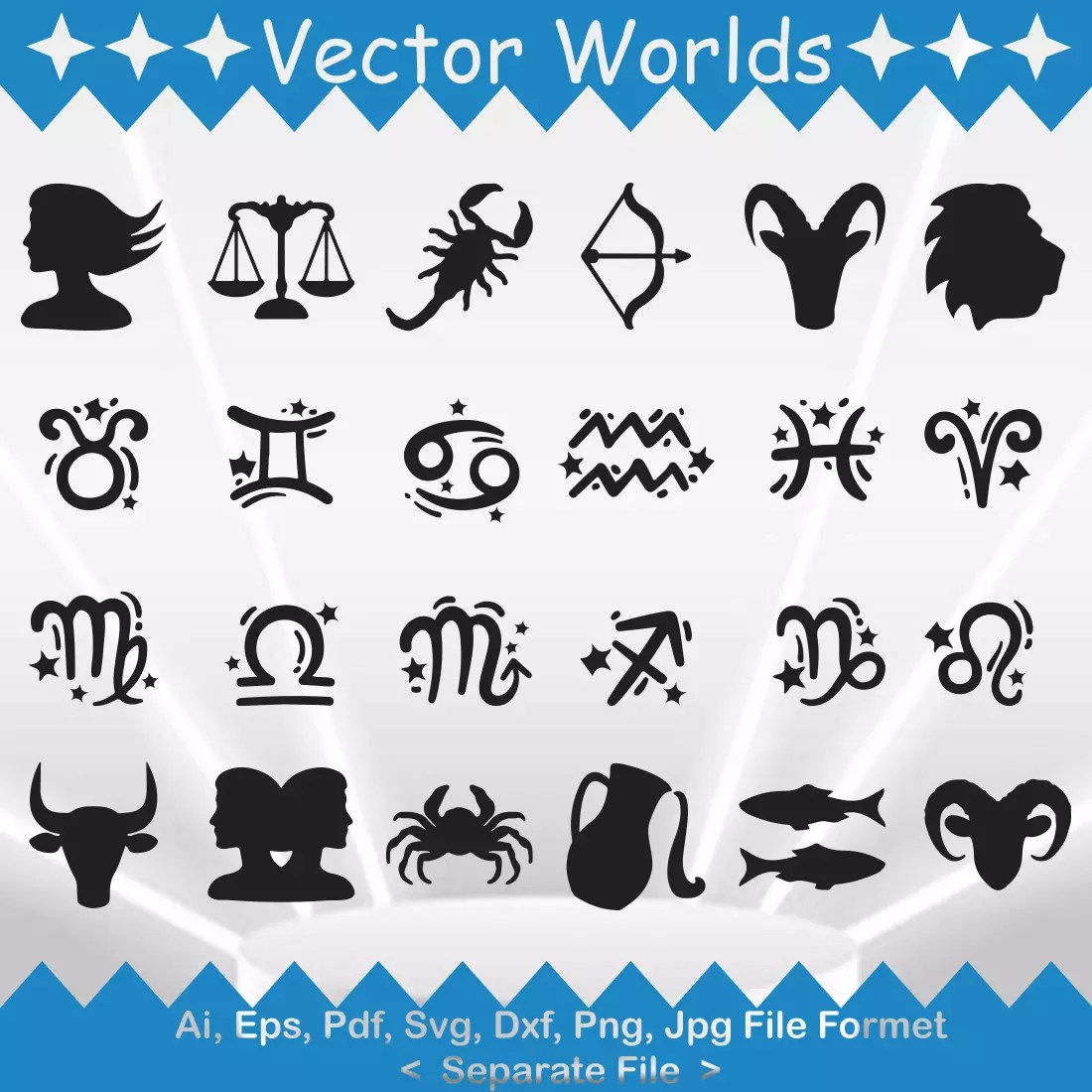 Zodiac Sign SVG Vector Design. MasterBundles