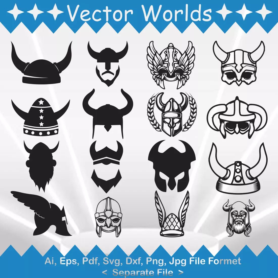 Viking Helmet SVG Vector Design. MasterBundles