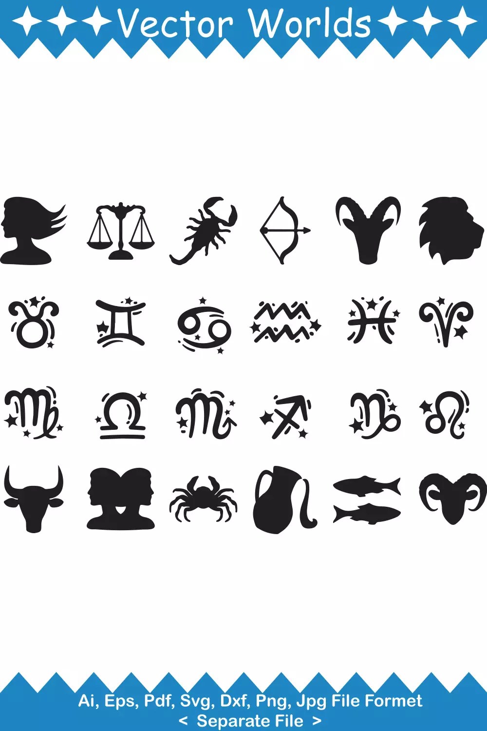Zodiac Sign SVG Vector Design. MasterBundles