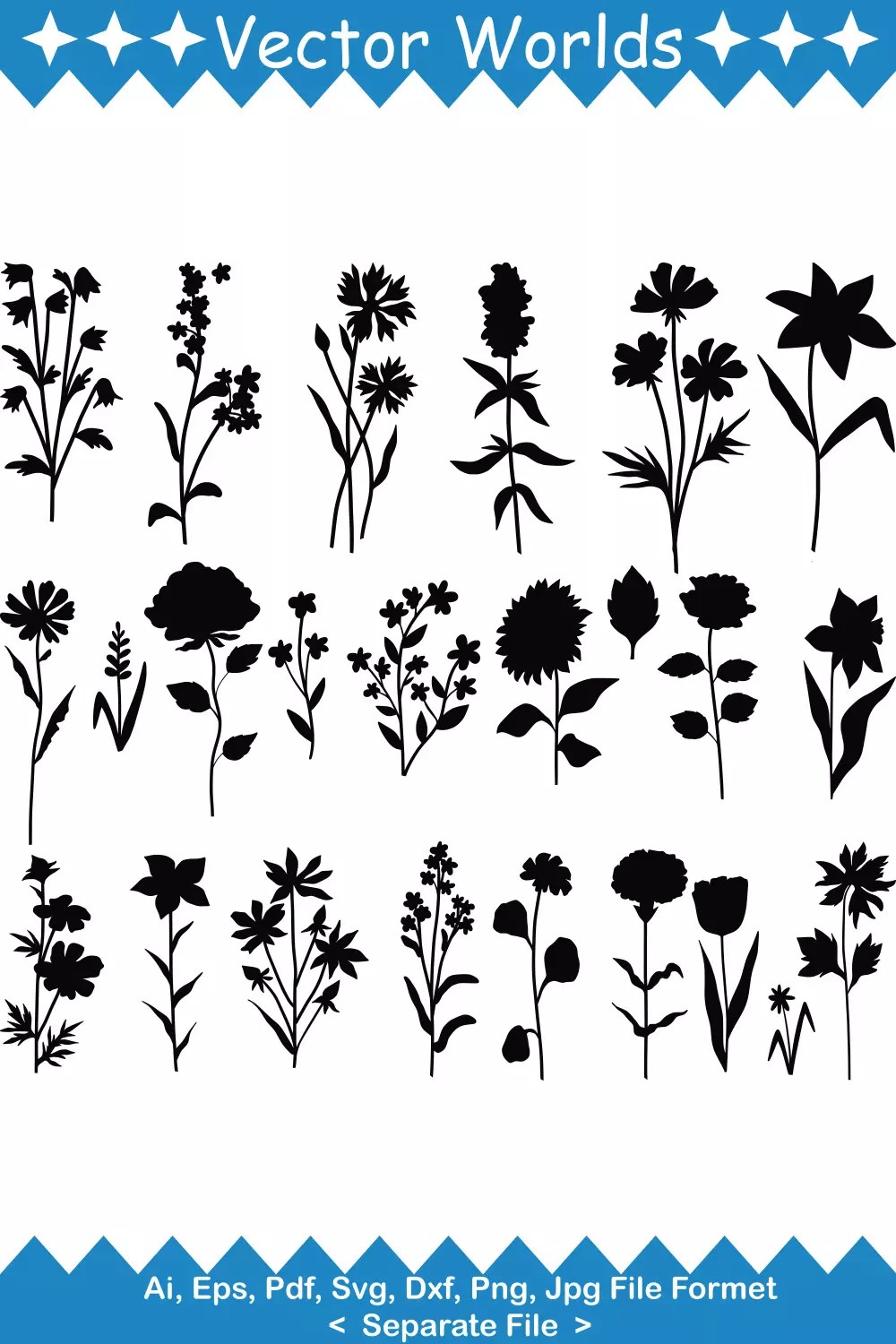 Wild Flower SVG Vector Design. MasterBundles