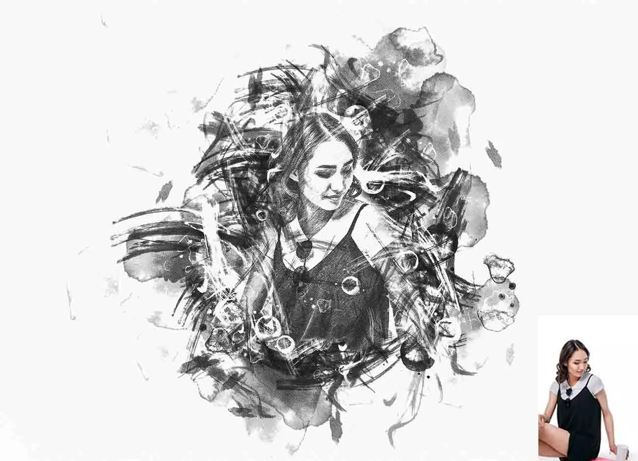 Charcoal Art Action MasterBundles