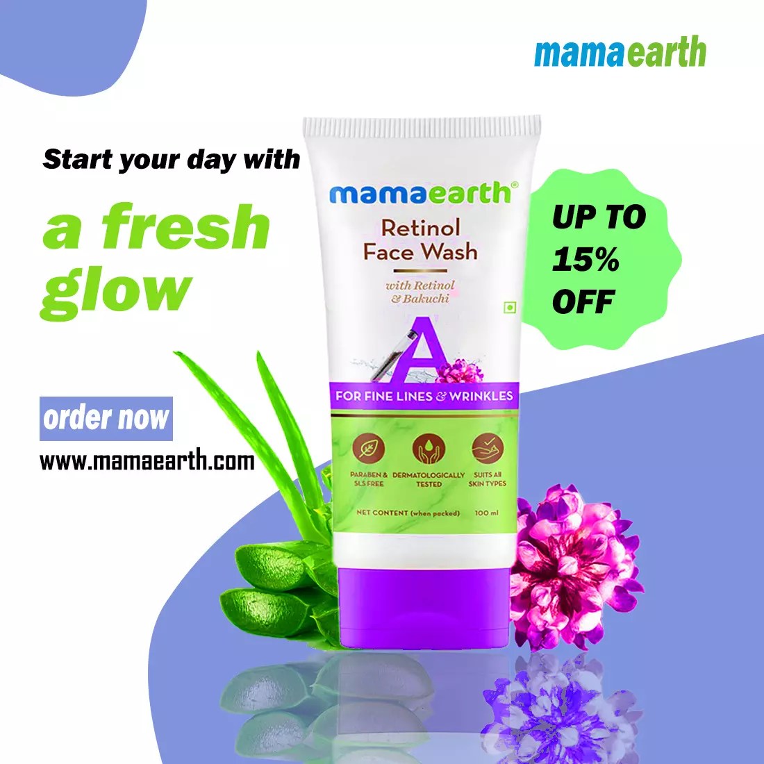mama earth face wash social media poster design MasterBundles