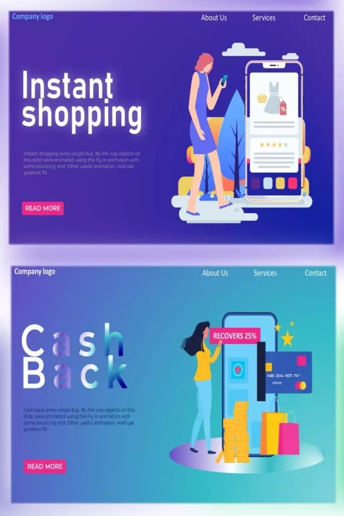 Creative ONLINE SHOP presentation. company presentation. advertisement