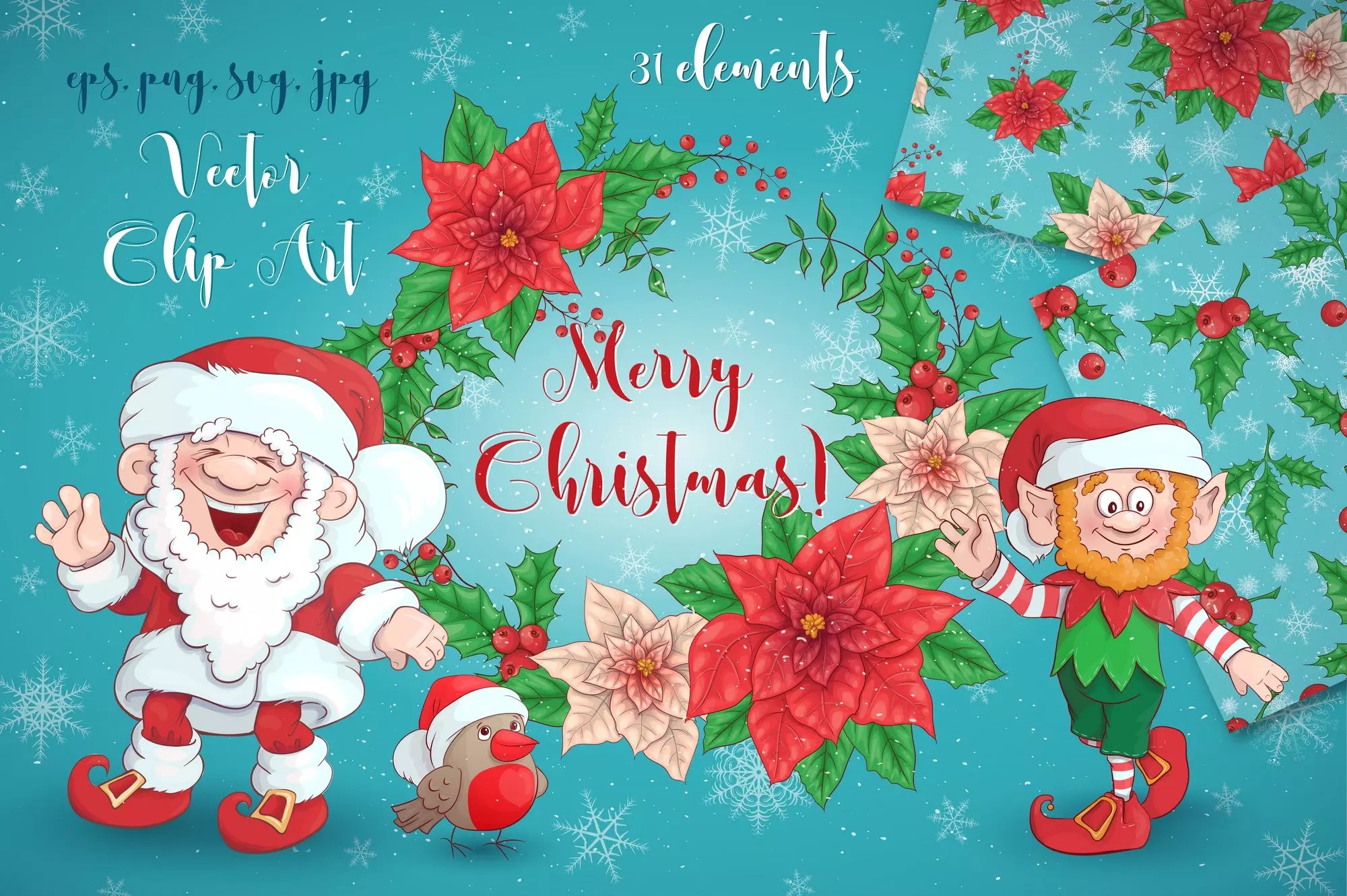 Merry Christmas Graphics Bundle Master Bundles