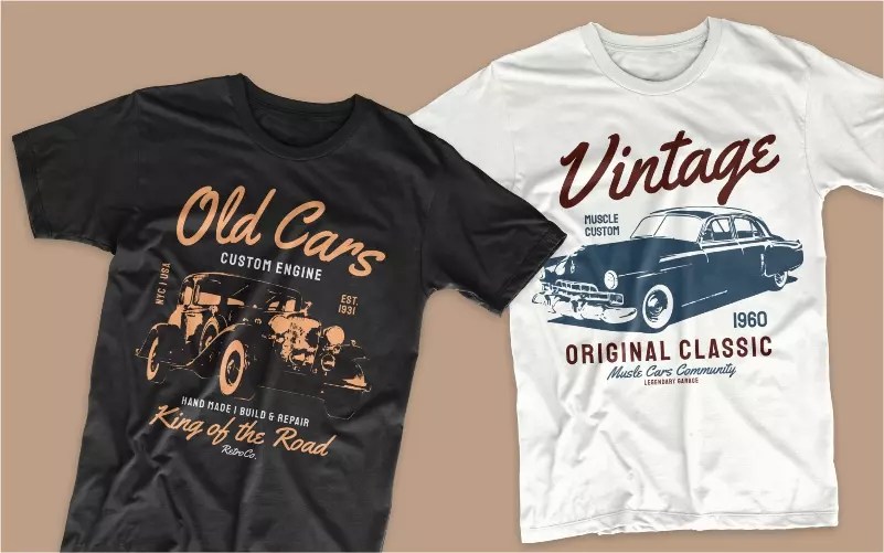 🚘 50 Classic Car Tshirt Designs Collection