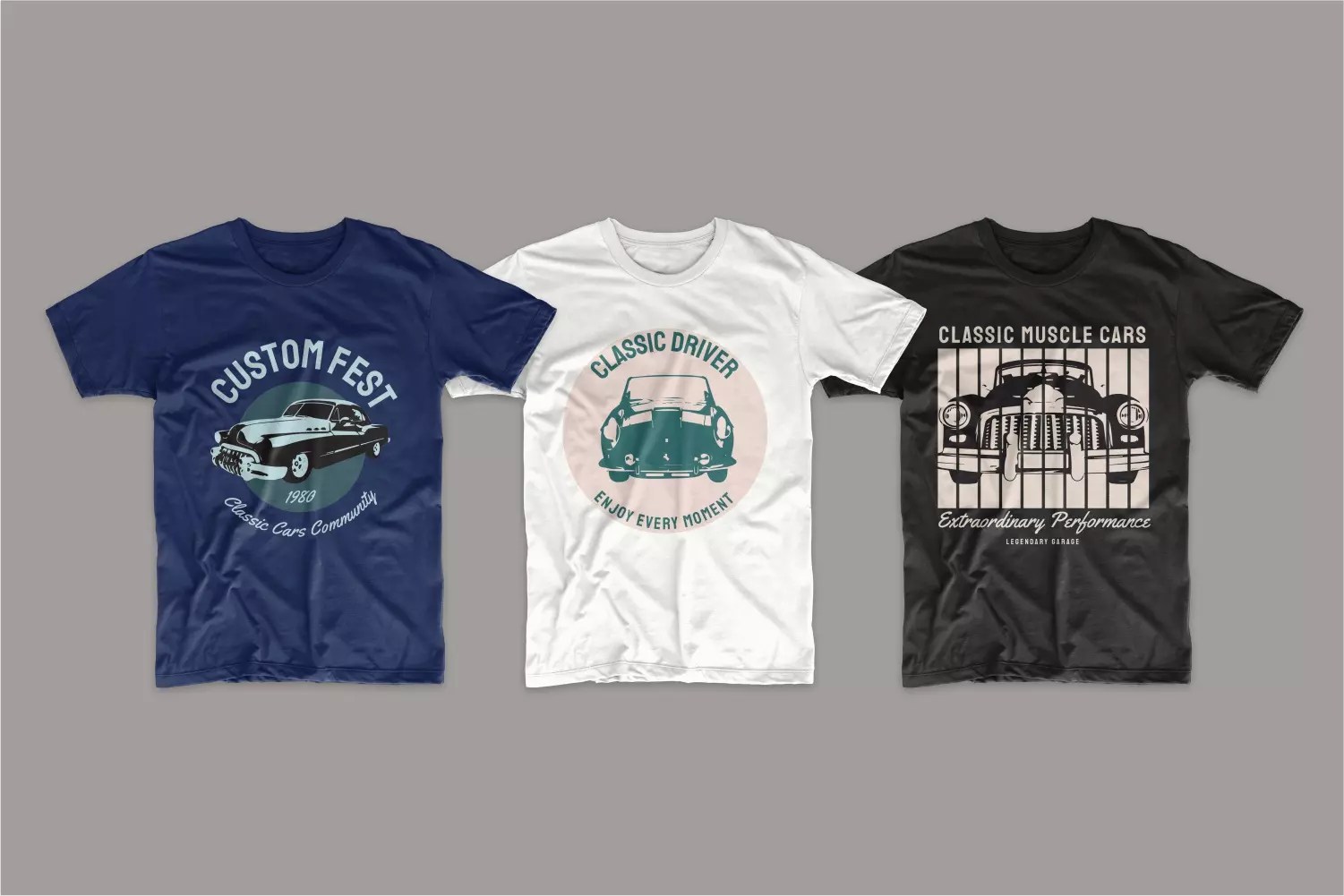 🚘 50 Classic Car Tshirt Designs Collection