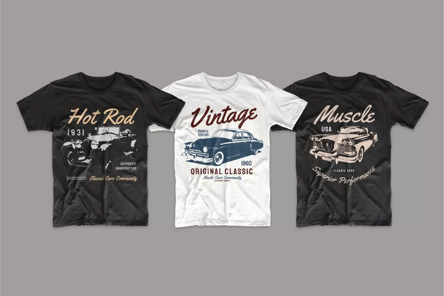 🚘 50 Classic Car Tshirt Designs Collection