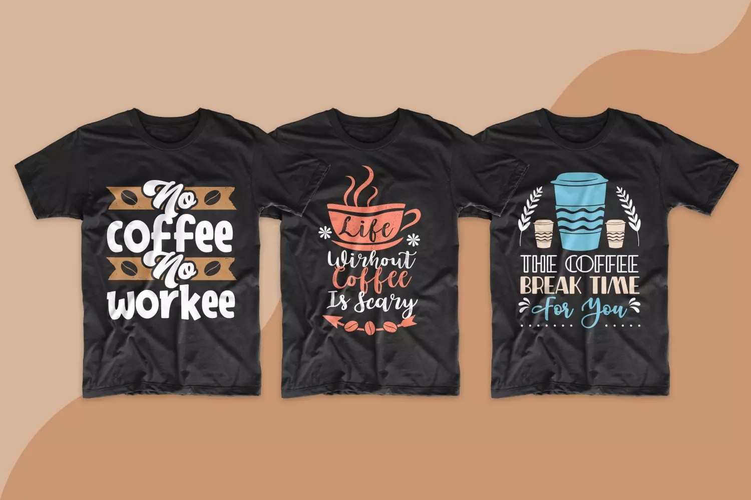 ☕ 50+ "I need coffee" Tshirt Designs Collection