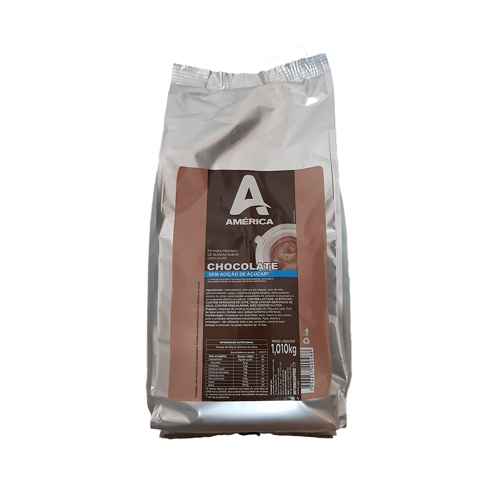 Chocolate América Zero 1Kg (pacote) Master Café