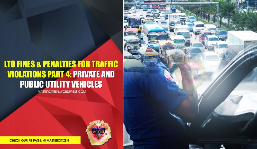 LTO Fines and Penalties for Traffic Violations Part 4 Traffic