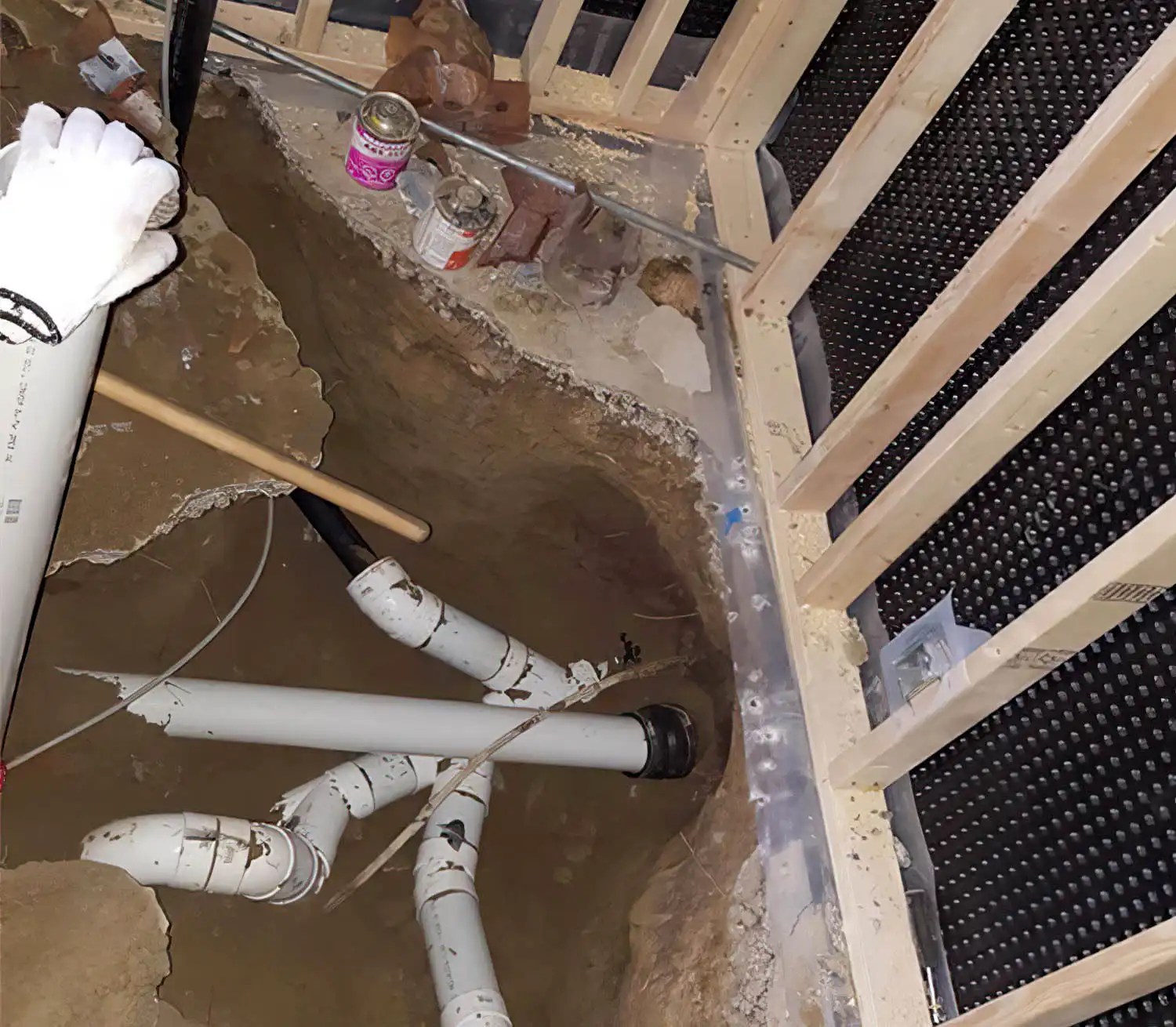 Floor Drain Installation for the Laundry Room