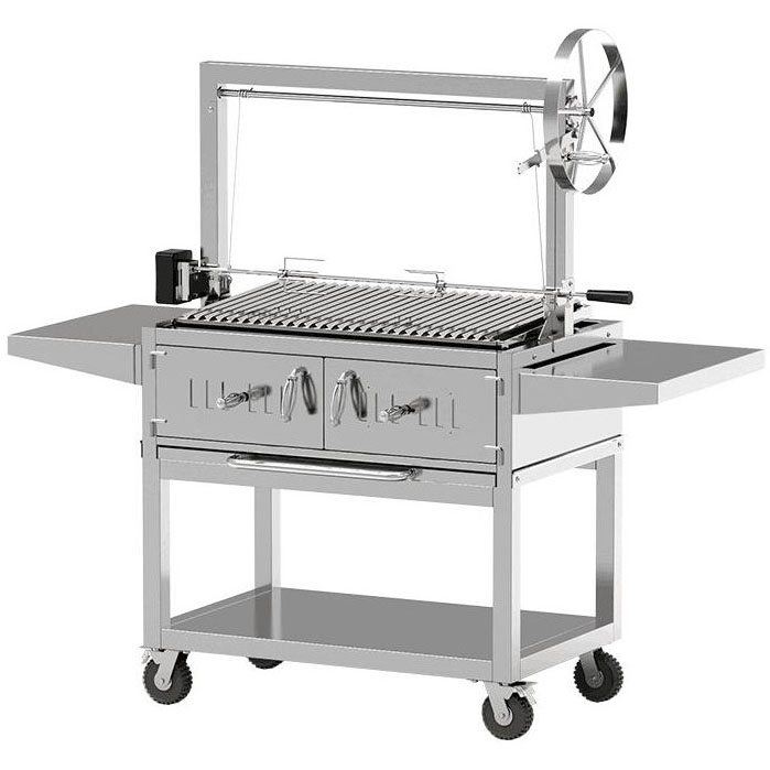 Full Stainless Steel Argentine Style Charcoal BBQ Grill Master Grill