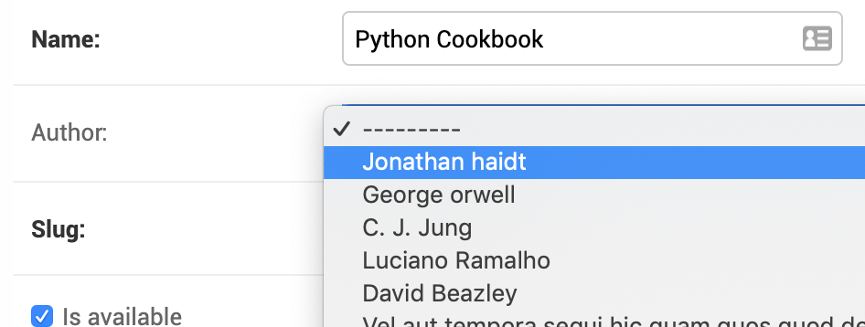 Managing Model Relationships — Mastering Django Admin 1.1.0 documentation