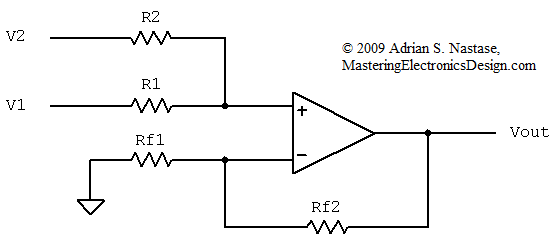 noninvertingsummingamplifier5 Mastering Electronics Design