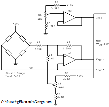 Measure a Wheatstone Bridge Sensor Signal with an ADC – Mastering