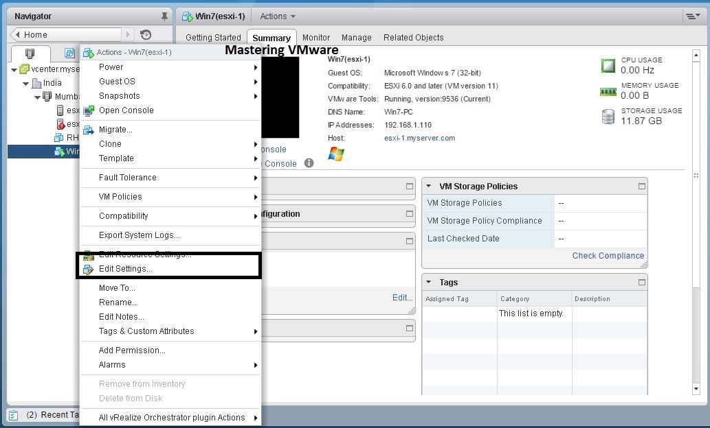 How to change Network Adapter of VM Mastering VMware