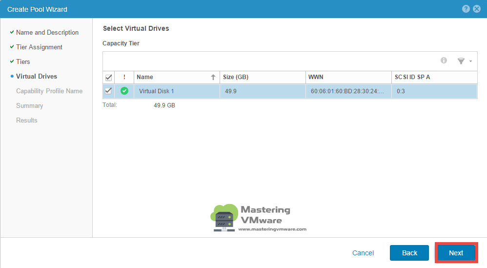 Create Storage pool in EMC UnityVSA Mastering VMware