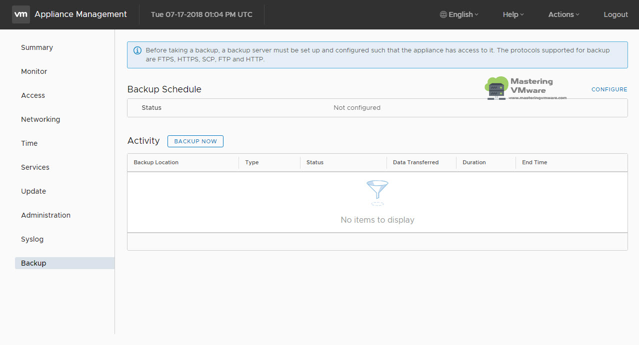 VCSA 6.7 Appliance Management Mastering VMware