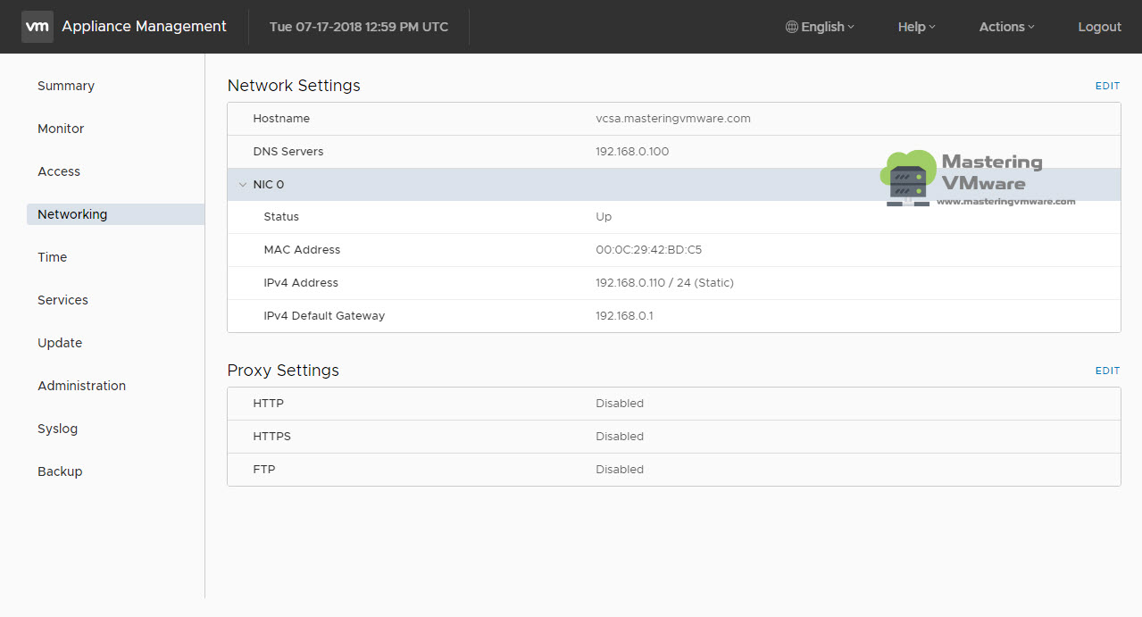 VCSA 6.7 Appliance Management Mastering VMware