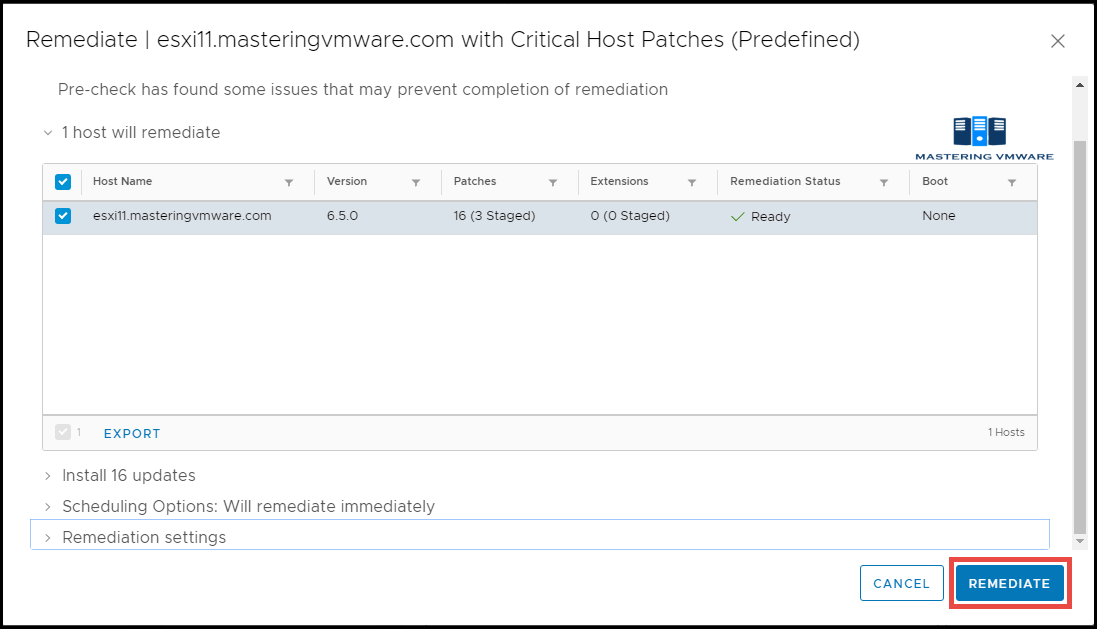 Patch ESXi Host using Update Manager Mastering VMware