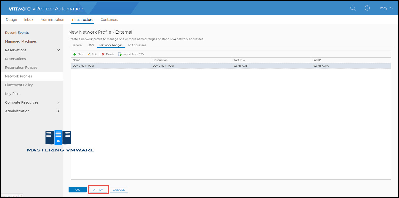 Create Network Profile in vRealize Automation Mastering