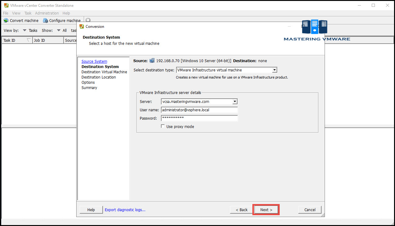 Convert Physical Server to Virtual Machine P2V Mastering VMware