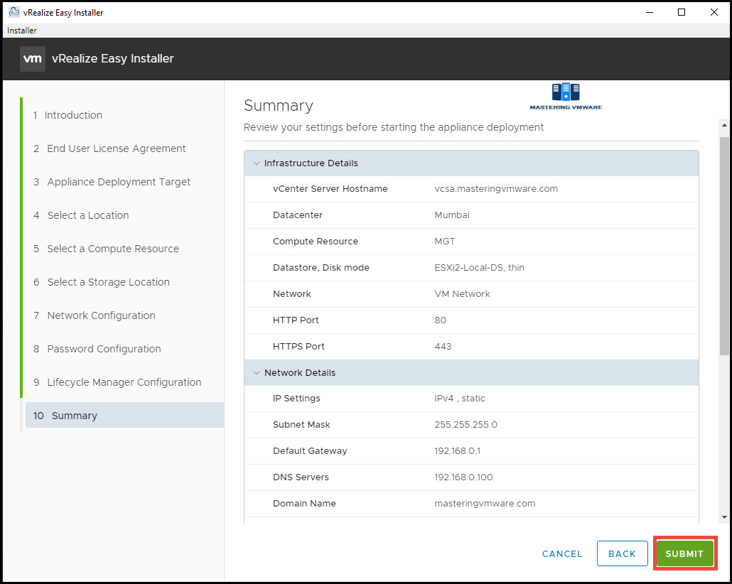Install vRealize Suite Lifecycle Manager Mastering VMware