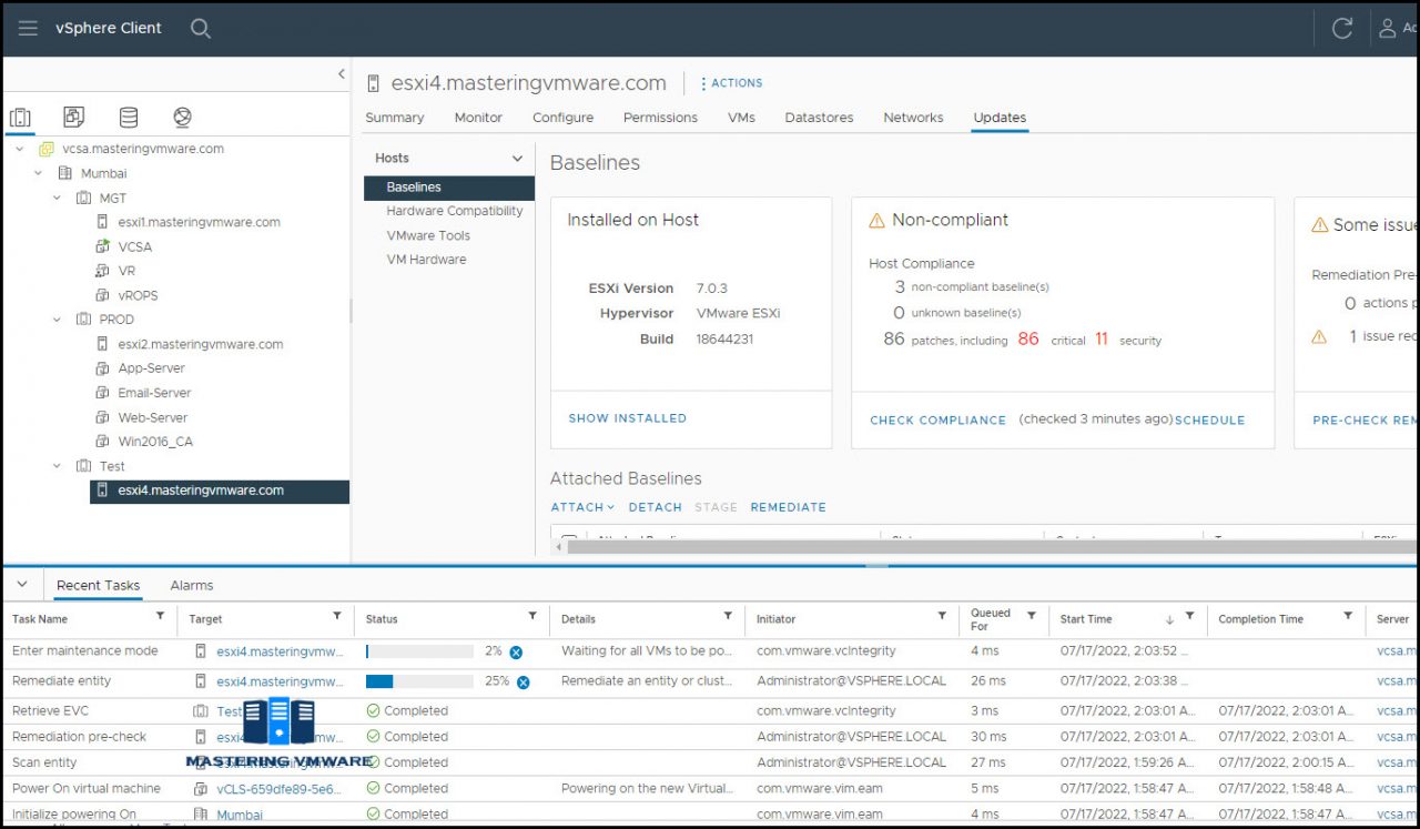 How to Patch ESXi 7 Using Lifecycle Manager Mastering VMware