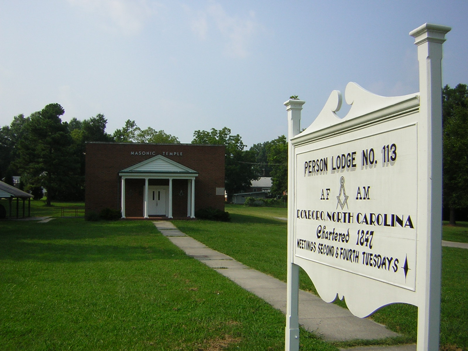 Person Lodge 113 A.F. & A.M., Roxboro, NC