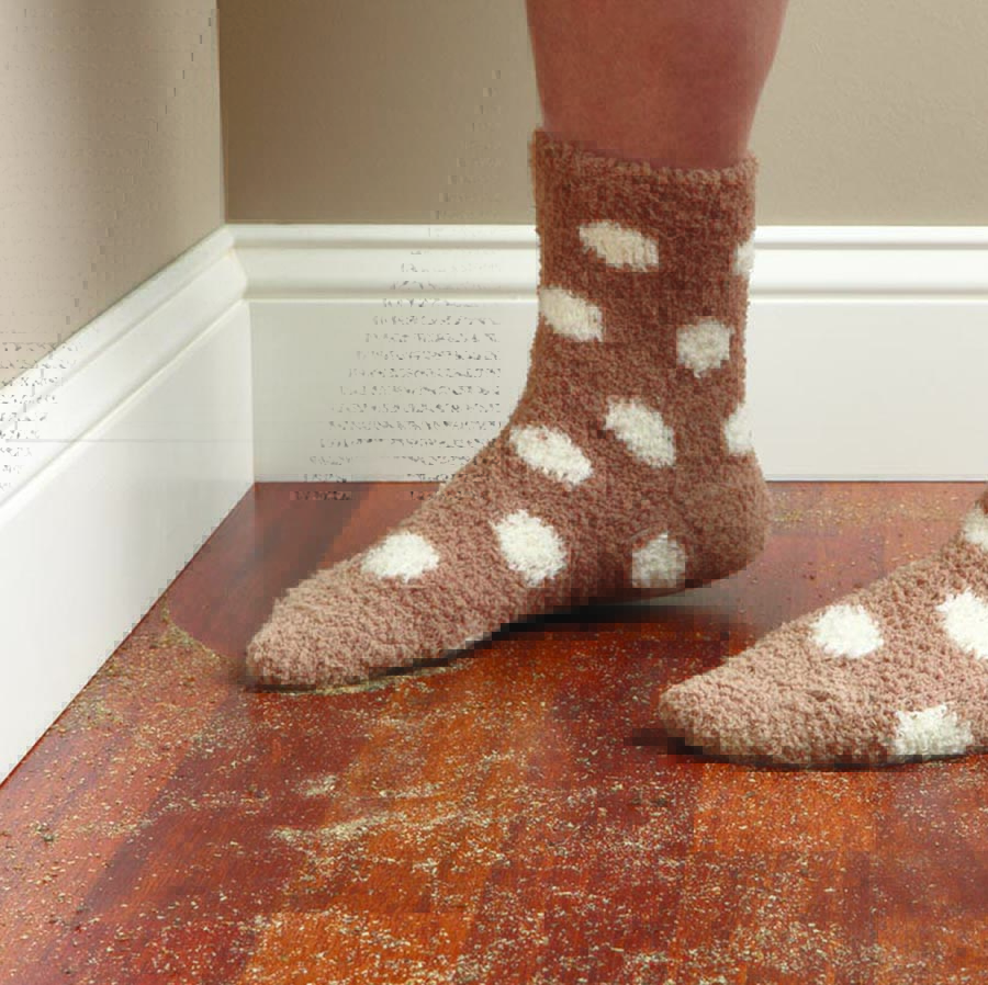 CleanGreen® Microfiber Dusting Socks, Beige with white dots, 18044