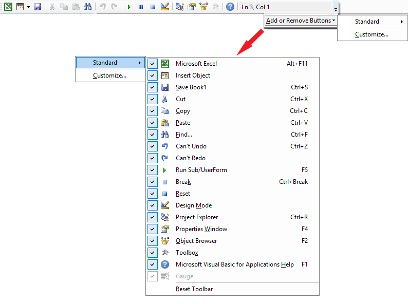 Exploring each VBA Editor Toolbar in Excel Master Office VBA
