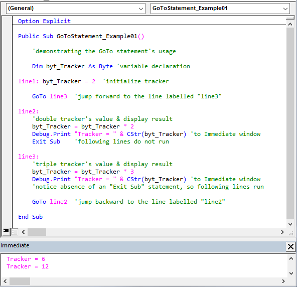 The GoTo statement VBA Jump Statements Master Office VBA