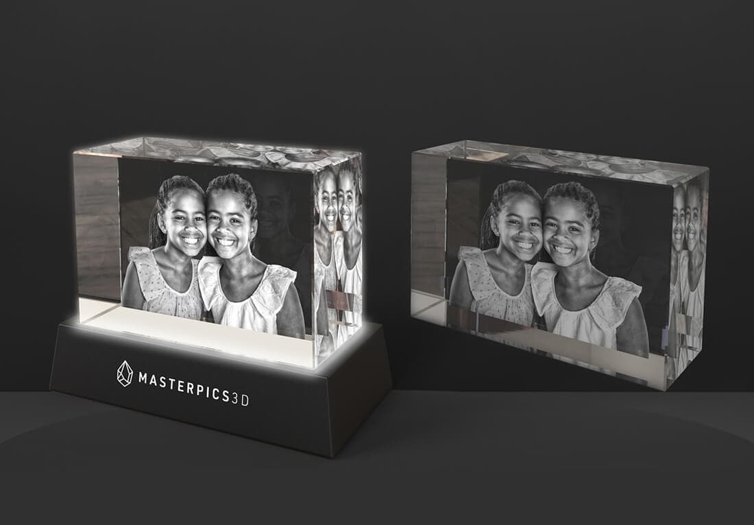 Masterpics 3D Photo Crystals, Personalized Photo Gifts