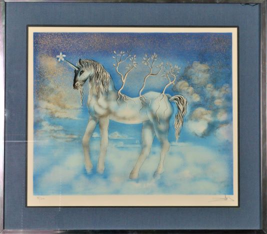 Blue Unicorn By Salvador Dali Masterpiece Online