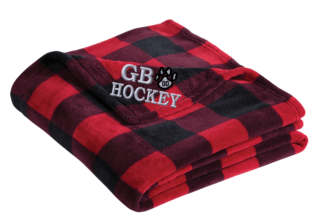 Grand Blanc Hockey Blanket Masterpiece Monogramming