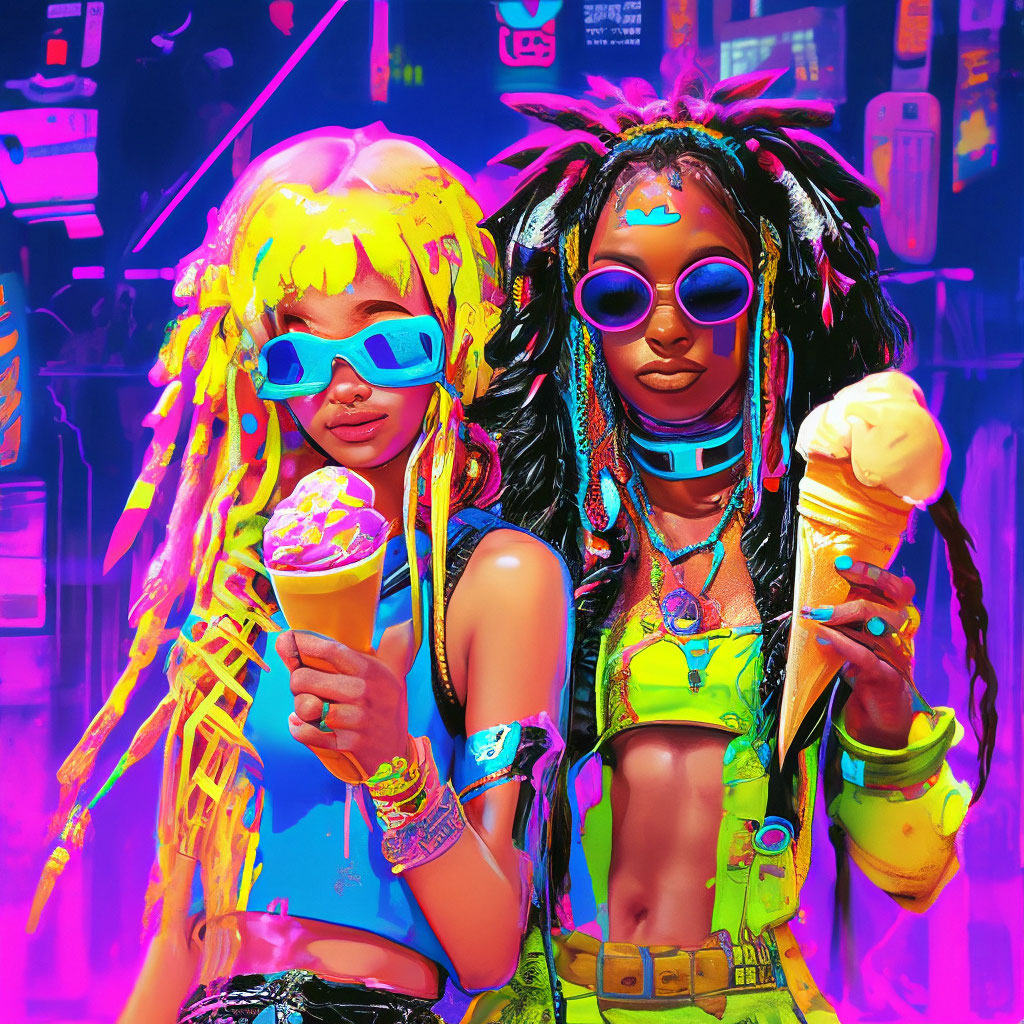 «Best Friends reggae ice cream» — картинка создана в Шедевруме