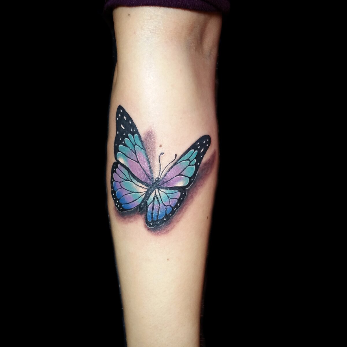 butterfly Tattoo 3d realistic , done at Masterpiece Tattoo