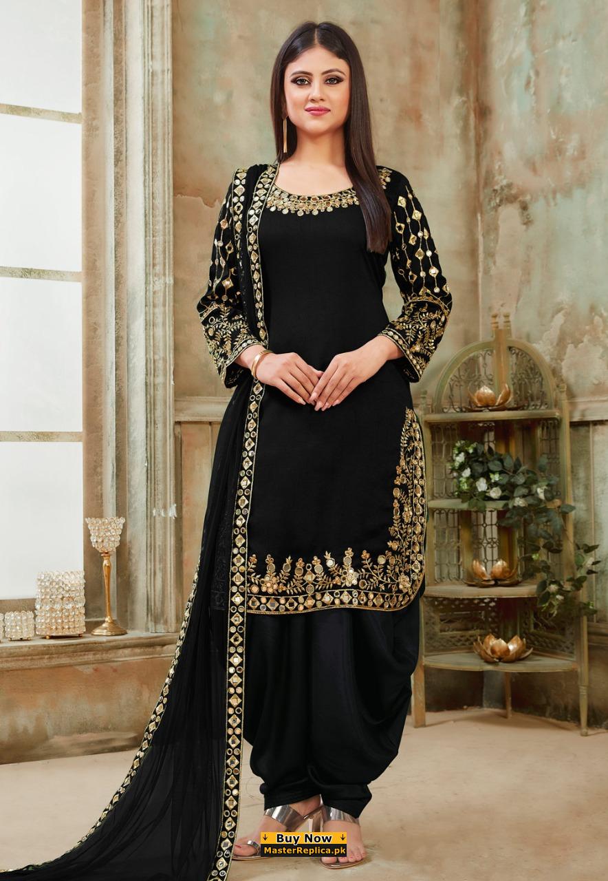 Indian Chiffon Embroidered Dress Replica Master Replica Pakistan