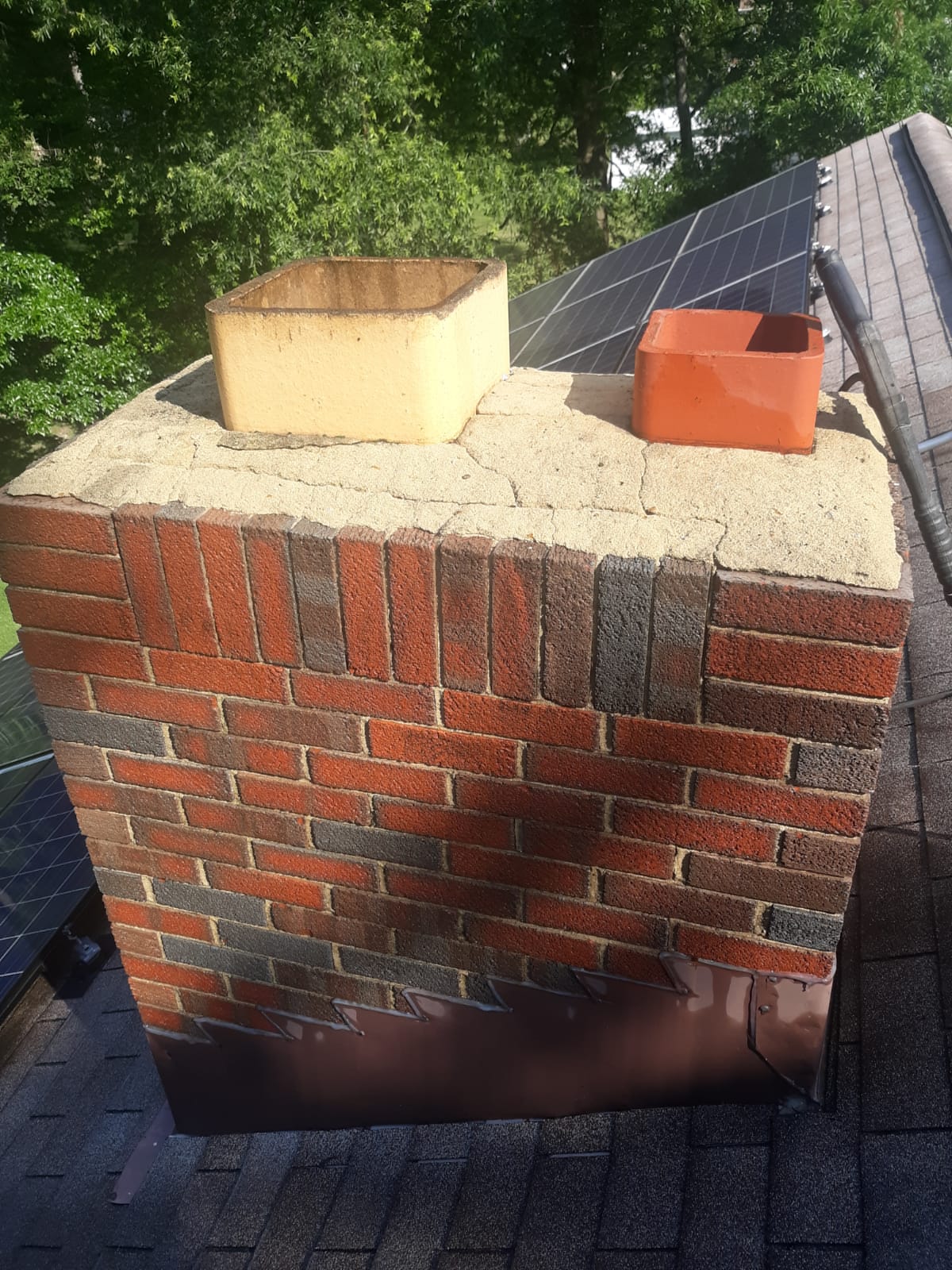 Chimney Crown Repair 6/25/20 Masters Chimney & Hearth