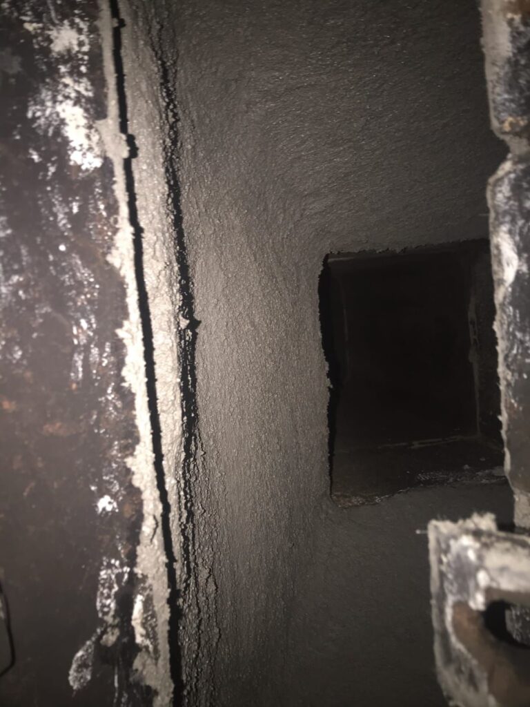 Parging smoke chamber 2 Masters Chimney & Hearth