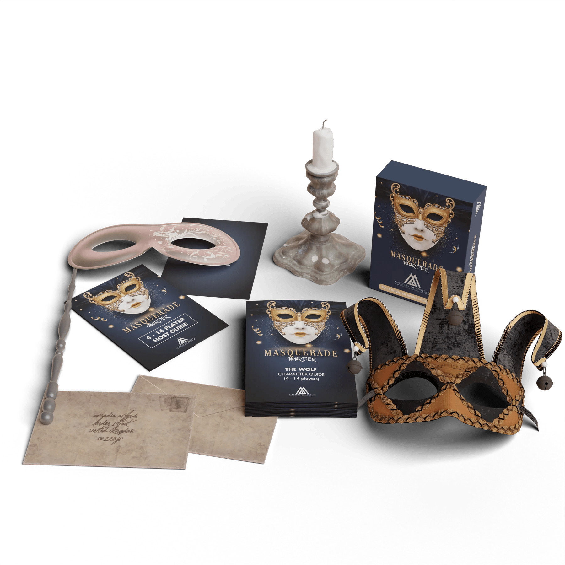 Masquerade Ball/Carnival Murder Mystery Host Your Own Game Kit Physi