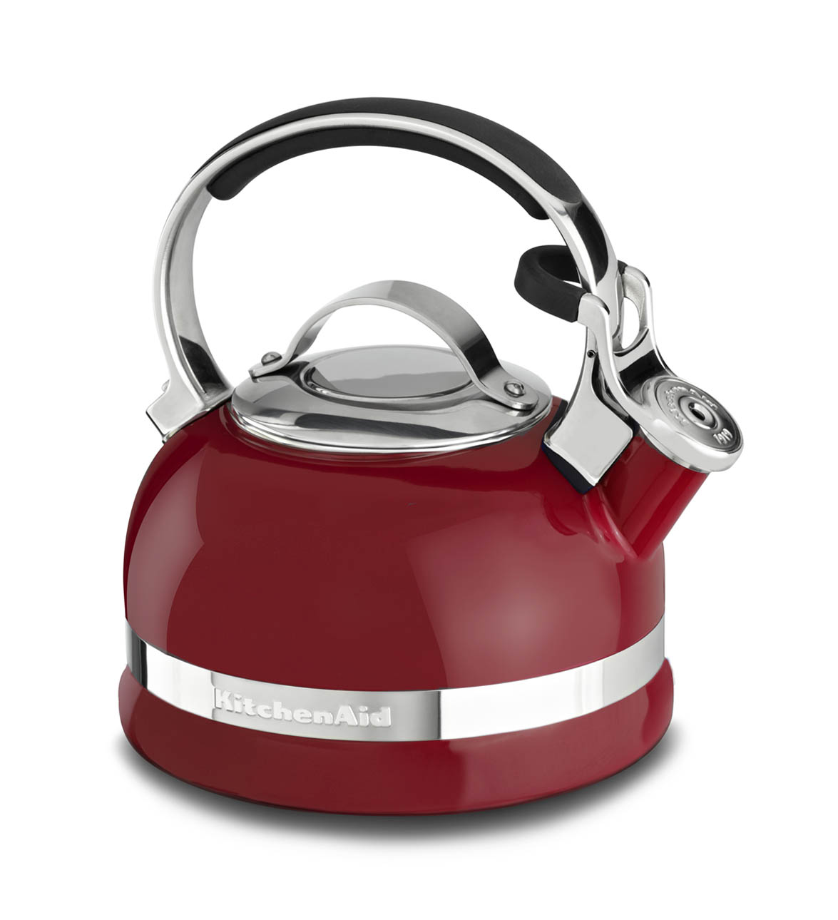 KitchenAid Empire Red 2.0 Qt. Tea Kettle with Trim Band Master