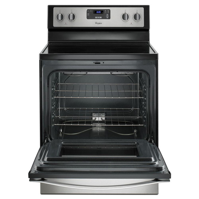 Whirlpool 30″ Electric Range Black on Stainless Steel Master