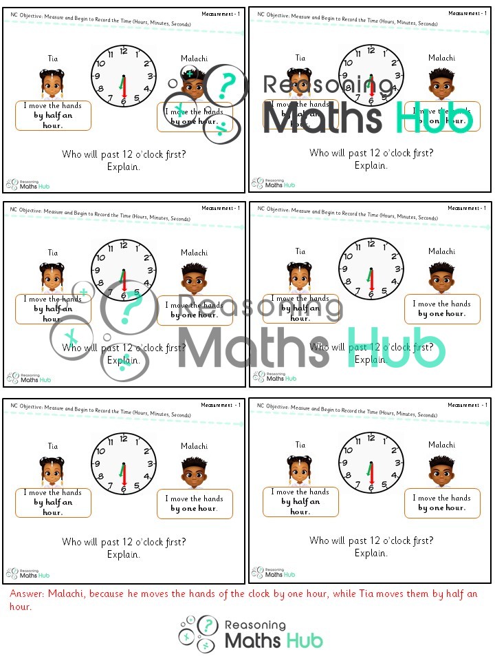 Measure and Begin to Record the Time (Hours, Minutes, Seconds) Master