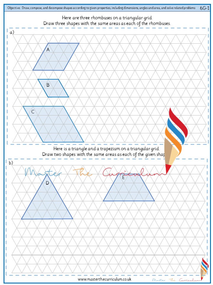 Draw, compose, and shapes according to given properties Draw, compose, and shapes according to given properties
