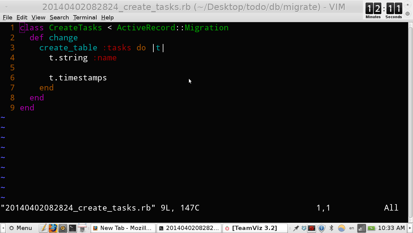How to create todo list app in rails, adding, removing and deleting tasks