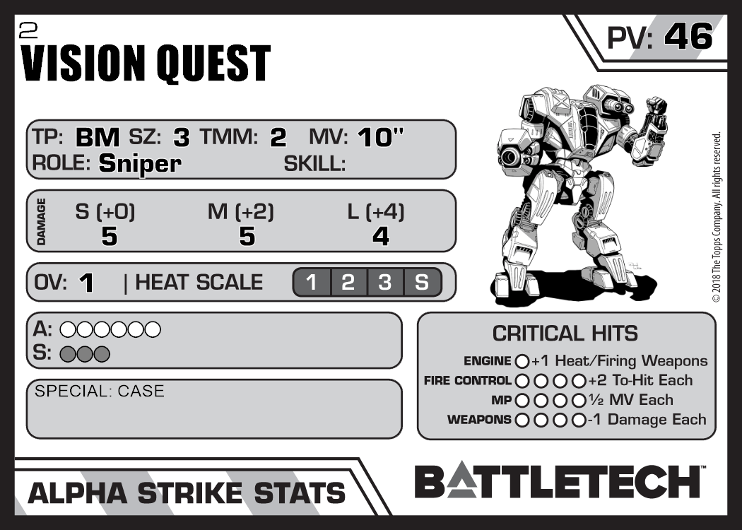 Vision Quest 2 Master Unit List