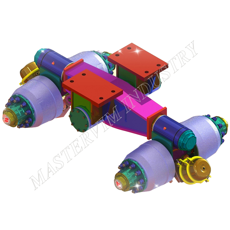 Rigid Bogie Axle Suspension 80 Tons Used For Transporting Girder Trucks